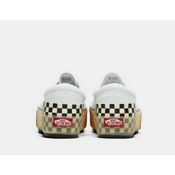 Vans Era Stacked White Checkerboard Sneakers - Picture 5 of 12